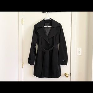 London Fog black Trench Coats women size L